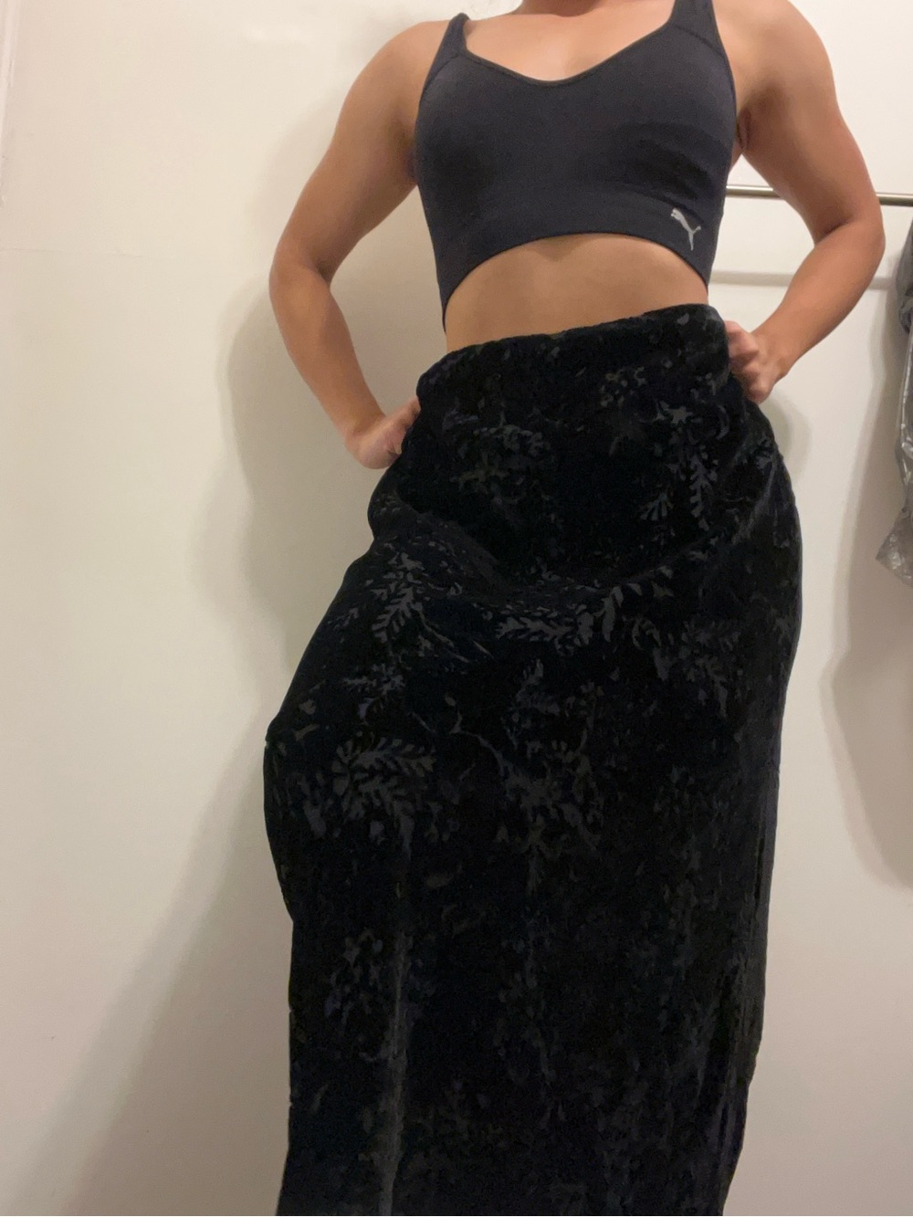 S26 Polo Ralph Lauren Vintage Silk and Rayon Skirt